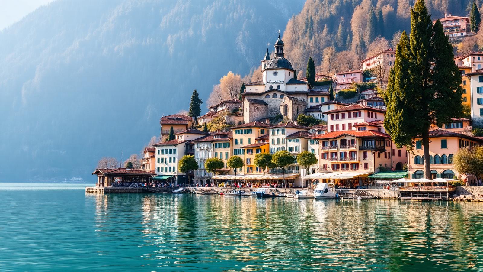 Private transfer route to Morcote from Malpensa Airport