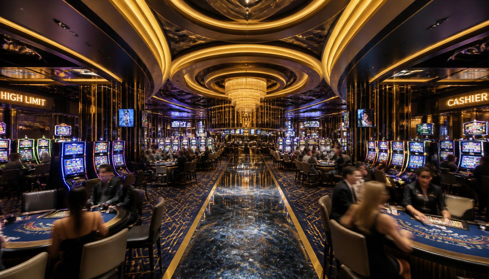 Van premium di notte davanti al Casinò Admiral Mendrisio per il transfer da Milano, Como e Varese